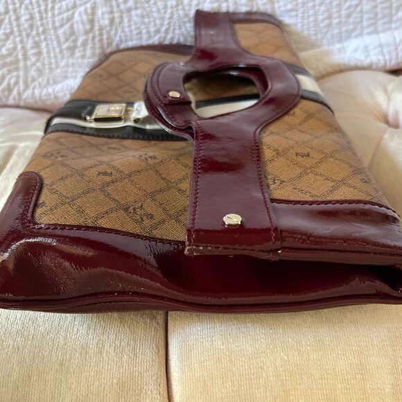 Vintage L.A.M.B. Gwen Stefani Carlisle Lipstick Convertible Clutch Leather/PVC - Picture 6 of 16